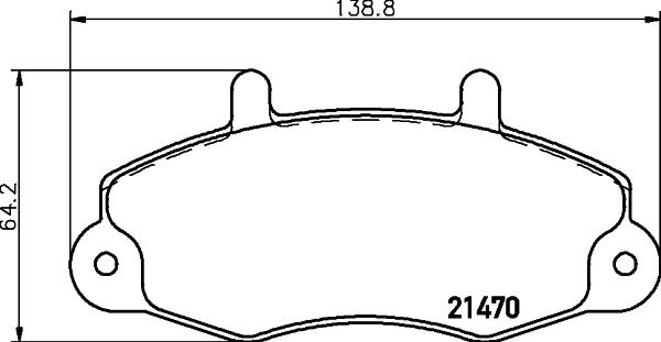 HELLA PAGID 8DB 355 019-371 - Комплект спирачно феродо, дискови спирачки vvparts.bg