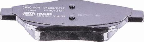 HELLA PAGID 8DB 355 014-551 - Комплект спирачно феродо, дискови спирачки vvparts.bg
