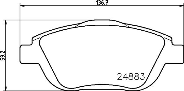 HELLA PAGID 8DB 355 014-551 - Комплект спирачно феродо, дискови спирачки vvparts.bg