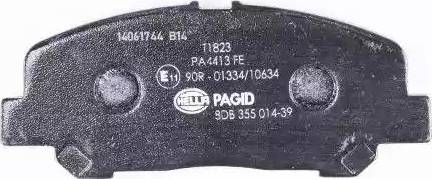 HELLA PAGID 8DB 355 014-391 - Комплект спирачно феродо, дискови спирачки vvparts.bg