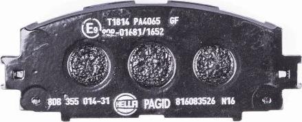 HELLA PAGID 8DB 355 014-311 - Комплект спирачно феродо, дискови спирачки vvparts.bg