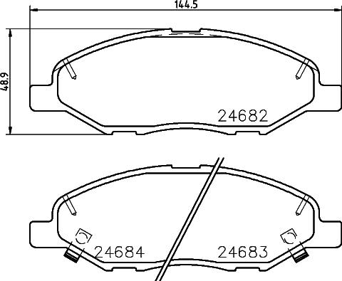 HELLA PAGID 8DB 355 045-141 - Комплект спирачно феродо, дискови спирачки vvparts.bg