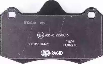 HELLA PAGID 8DB 355 014-251 - Комплект спирачно феродо, дискови спирачки vvparts.bg
