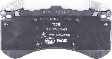 HELLA PAGID 8DB 355 015-991 - Комплект спирачно феродо, дискови спирачки vvparts.bg