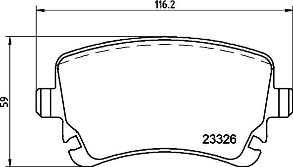 HELLA PAGID 8DB 355 015-951 - Комплект спирачно феродо, дискови спирачки vvparts.bg