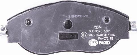 HELLA PAGID 8DB 355 015-921 - Комплект спирачно феродо, дискови спирачки vvparts.bg