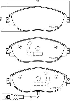 Roulunds Rubber 688081 - Комплект спирачно феродо, дискови спирачки vvparts.bg