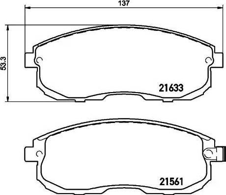 HELLA PAGID 8DB 355 015-641 - Комплект спирачно феродо, дискови спирачки vvparts.bg