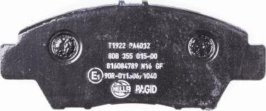 HELLA PAGID 8DB 355 015-001 - Комплект спирачно феродо, дискови спирачки vvparts.bg