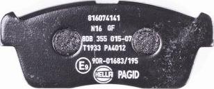 HELLA PAGID 8DB 355 015-071 - Комплект спирачно феродо, дискови спирачки vvparts.bg