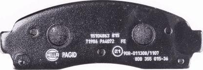 HELLA PAGID 8DB 355 015-361 - Комплект спирачно феродо, дискови спирачки vvparts.bg