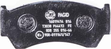 HELLA PAGID 8DB 355 016-661 - Комплект спирачно феродо, дискови спирачки vvparts.bg