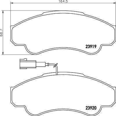 HELLA PAGID 8DB 355 010-401 - Комплект спирачно феродо, дискови спирачки vvparts.bg