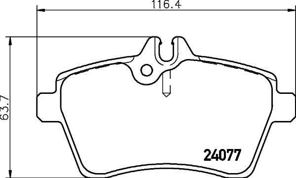 HELLA PAGID 8DB 355 011-371 - Комплект спирачно феродо, дискови спирачки vvparts.bg