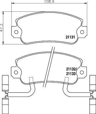 HELLA PAGID 8DB 355 018-931 - Комплект спирачно феродо, дискови спирачки vvparts.bg