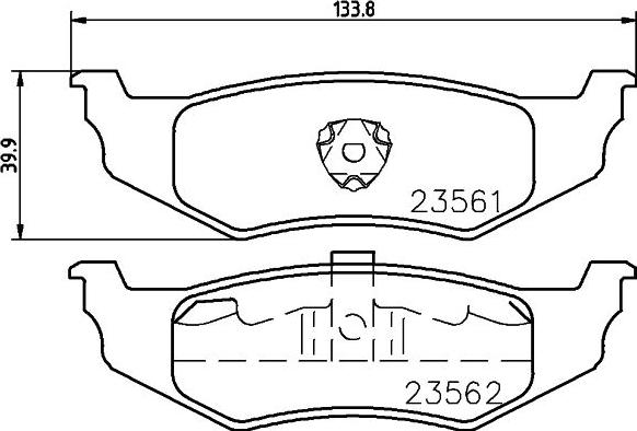 HELLA PAGID 8DB 355 018-661 - Комплект спирачно феродо, дискови спирачки vvparts.bg