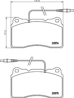 HELLA PAGID 8DB 355 018-671 - Комплект спирачно феродо, дискови спирачки vvparts.bg