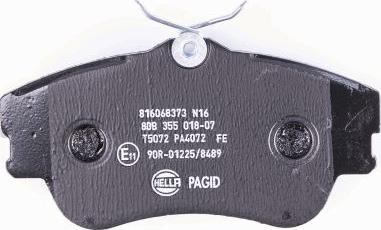 HELLA PAGID 8DB 355 018-071 - Комплект спирачно феродо, дискови спирачки vvparts.bg