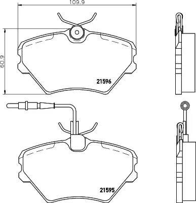 HELLA PAGID 8DB 355 018-191 - Комплект спирачно феродо, дискови спирачки vvparts.bg