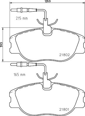 HELLA PAGID 8DB 355 018-171 - Комплект спирачно феродо, дискови спирачки vvparts.bg