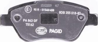 HELLA PAGID 8DB 355 018-821 - Комплект спирачно феродо, дискови спирачки vvparts.bg