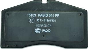 HELLA PAGID 8DB 355 018-301 - Комплект спирачно феродо, дискови спирачки vvparts.bg