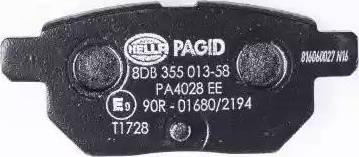 HELLA PAGID 8DB 355 013-581 - Комплект спирачно феродо, дискови спирачки vvparts.bg