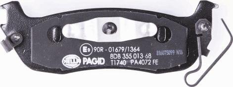 HELLA PAGID 8DB 355 013-681 - Комплект спирачно феродо, дискови спирачки vvparts.bg