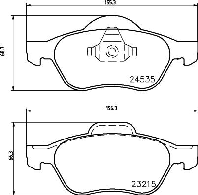 HELLA PAGID 8DB 355 013-271 - Комплект спирачно феродо, дискови спирачки vvparts.bg