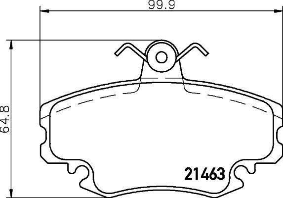 HELLA PAGID 8DB 355 045-591 - Комплект спирачно феродо, дискови спирачки vvparts.bg