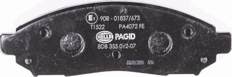 HELLA PAGID 8DB 355 012-071 - Комплект спирачно феродо, дискови спирачки vvparts.bg