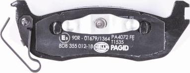 HELLA PAGID 8DB 355 012-181 - Комплект спирачно феродо, дискови спирачки vvparts.bg