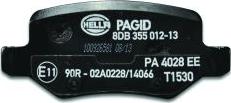 HELLA PAGID 8DB 355 012-131 - Комплект спирачно феродо, дискови спирачки vvparts.bg