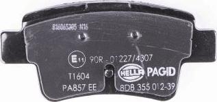 HELLA PAGID 8DB 355 012-391 - Комплект спирачно феродо, дискови спирачки vvparts.bg