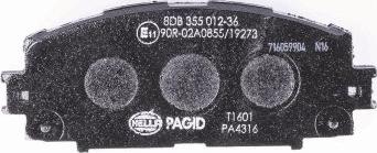 HELLA PAGID 8DB 355 012-361 - Комплект спирачно феродо, дискови спирачки vvparts.bg