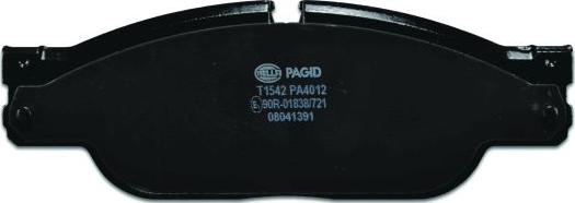 HELLA PAGID 8DB 355 012-251 - Комплект спирачно феродо, дискови спирачки vvparts.bg