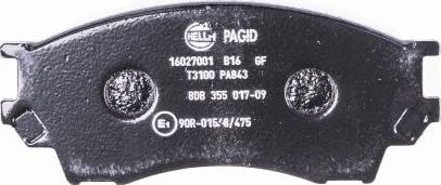 HELLA PAGID 8DB 355 017-091 - Комплект спирачно феродо, дискови спирачки vvparts.bg