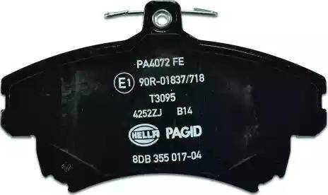 HELLA PAGID 8DB 355 017-041 - Комплект спирачно феродо, дискови спирачки vvparts.bg