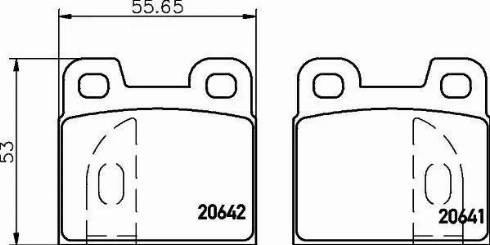 HELLA PAGID 8DB 355 017-391 - Комплект спирачно феродо, дискови спирачки vvparts.bg