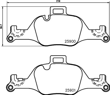 HELLA PAGID 8DB 355 036-531 - Комплект спирачно феродо, дискови спирачки vvparts.bg