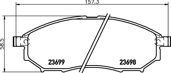 HELLA PAGID 8DB 355 036-631 - Комплект спирачно феродо, дискови спирачки vvparts.bg