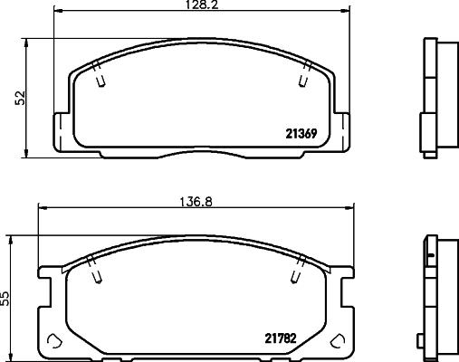 HELLA PAGID 8DB 355 029-781 - Комплект спирачно феродо, дискови спирачки vvparts.bg