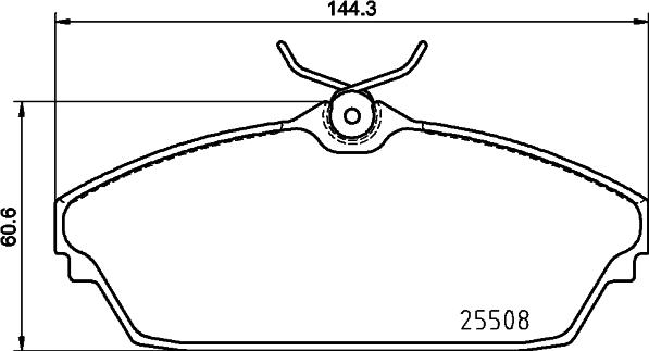 HELLA PAGID 8DB 355 025-671 - Комплект спирачно феродо, дискови спирачки vvparts.bg
