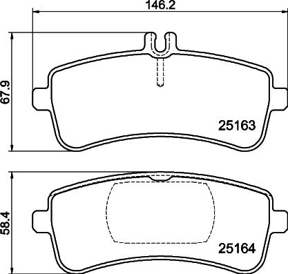 HELLA PAGID 8DB355025241 - Комплект спирачно феродо, дискови спирачки vvparts.bg