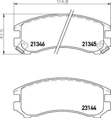 HELLA PAGID 8DB 355 005-681 - Комплект спирачно феродо, дискови спирачки vvparts.bg