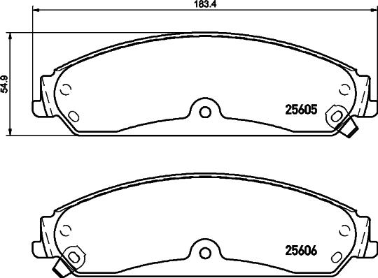 HELLA PAGID 8DB 355 020-541 - Комплект спирачно феродо, дискови спирачки vvparts.bg