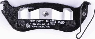 HELLA PAGID 8DB 355 020-631 - Комплект спирачно феродо, дискови спирачки vvparts.bg