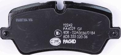 HELLA PAGID 8DB 355 020-361 - Комплект спирачно феродо, дискови спирачки vvparts.bg