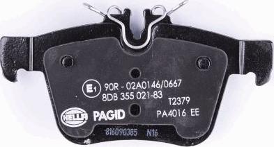 HELLA PAGID 8DB 355 021-831 - Комплект спирачно феродо, дискови спирачки vvparts.bg