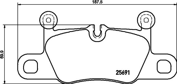 HELLA PAGID 8DB 355 021-351 - Комплект спирачно феродо, дискови спирачки vvparts.bg